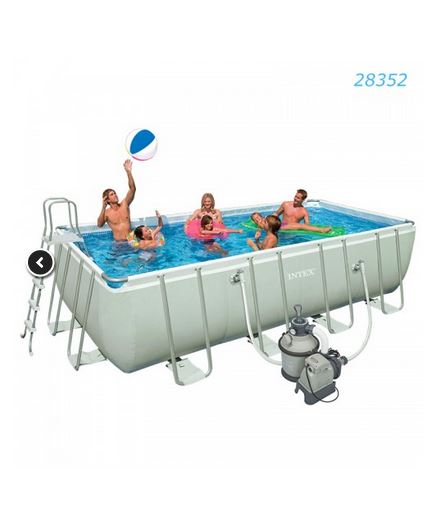 INTEX สระน้ำ Ultra Frame Pool ขนาด18 ฟุต ร พร้อมกรองทรายและเครื่องกรองเกลือ