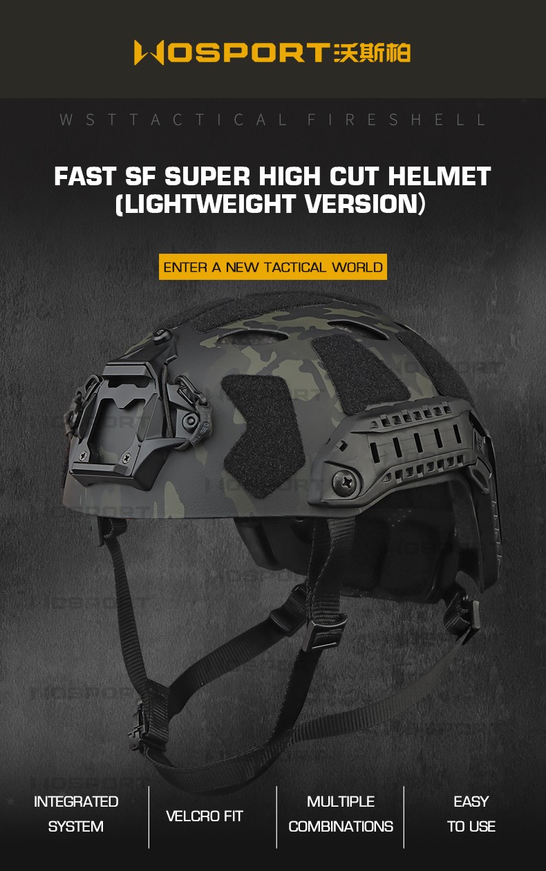 New.หมวก FAST SF SUPER HIGH CUT รุ่น ปรับท้ายทอยได้ (Light weight Version)