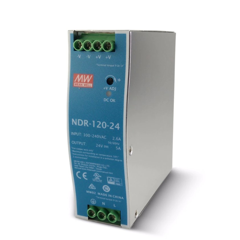 พาวเวอร์ซัพพลาย NDR-120-24 MEANWELL 5A 24VDC POWER SUPPLY NDR