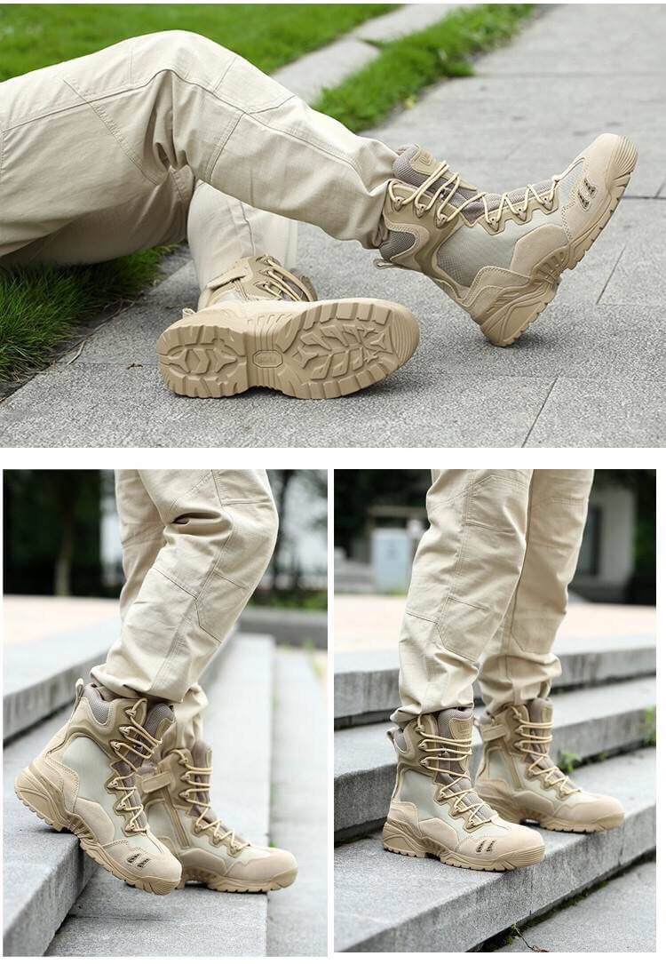 New.รองเท้า Magnum TACTICAL BOOT ข้อสั้น / ข้อยาวหนังแท้ และผ้าคอดูร่า (CORDURA) ใส่สบาย ซิปข้าง ระบายอากาศดี ไม่อับ สีดำ / สีทราย ราคาพิเศษ