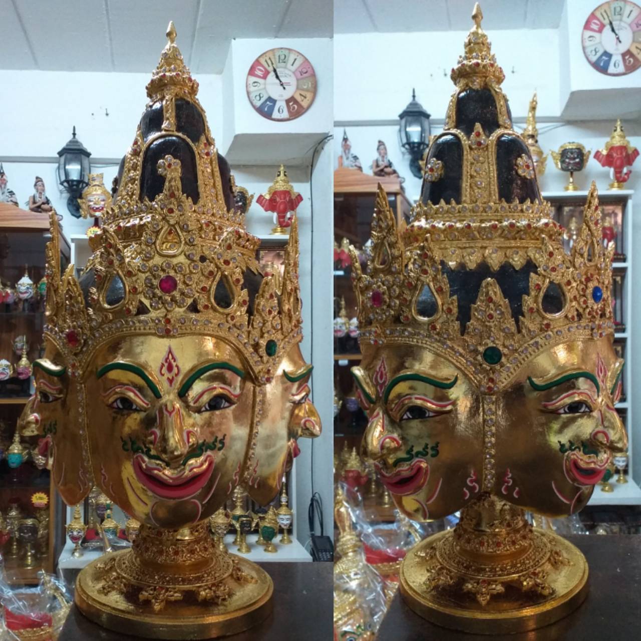 พระพรหม 4 หน้า ขนาดครอบ (สีทอง)