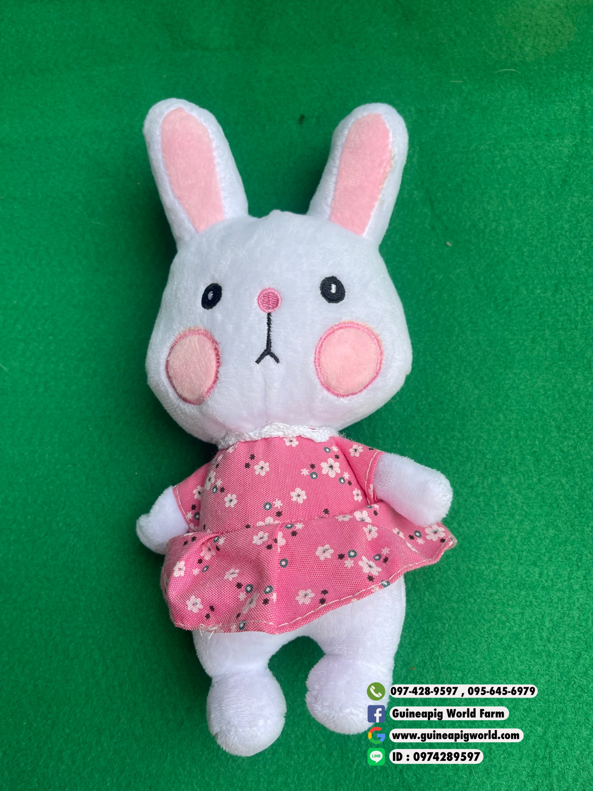 ตุ๊กตาผ้ากระต่ายใส่กระโปรง ราคาต่อตัว เขย่ามีเสียง สำหรับสัตว์เลี้ยงเป็นแฟน กอด ก่าย