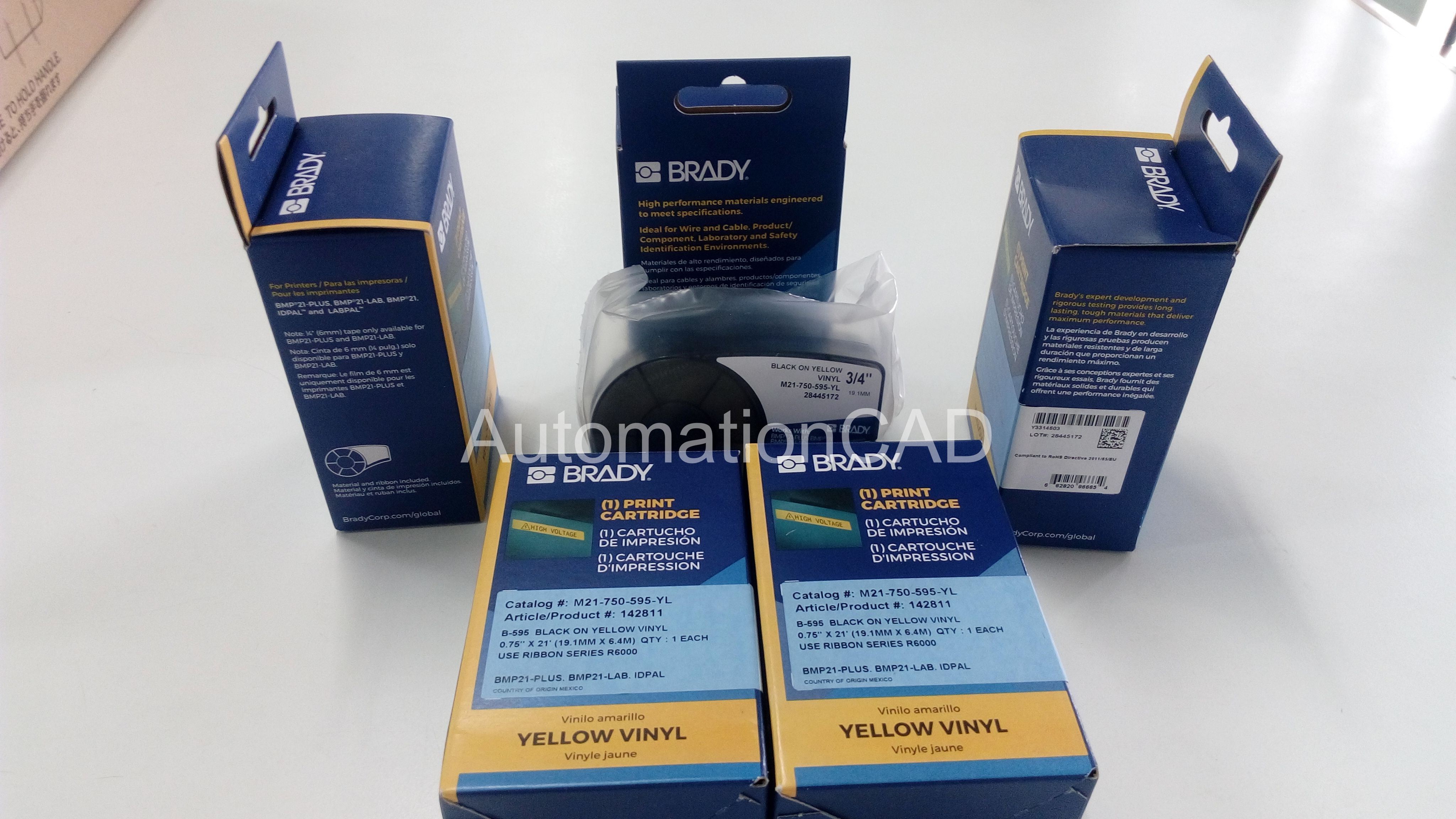 BRADY M21-750-595-YL สติ๊กเกอร์ BMP21-PLUS - BRADY LABEL PRINTER