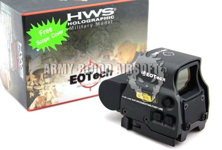 L-3 EOTech HWS EXPS3 Style Holographic Red Green Reflex T-Dot Sight with QD Mount & Case Side But (BK)