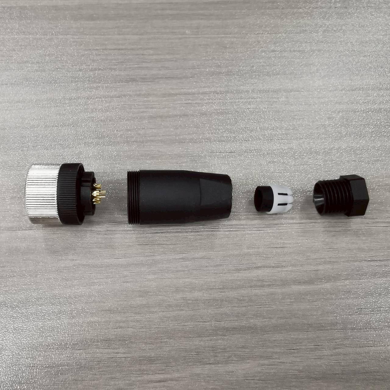 หัวคอนเนคเตอร์ M12 12Pins แบบตรง ตัวเมีย Connector