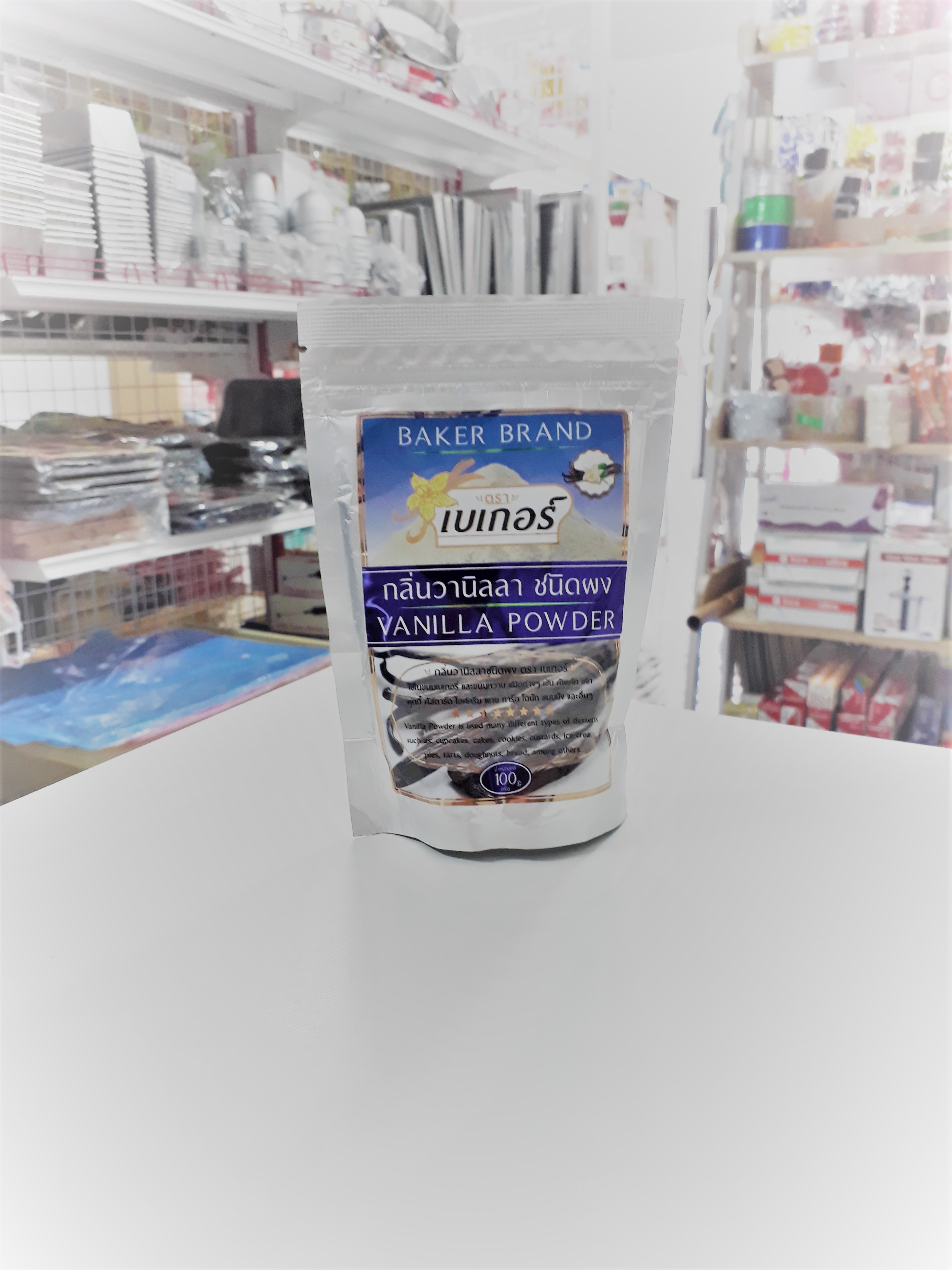 กลิ่นวานิลลา ตราเบเกอร์ (ชนิดผง)100g.