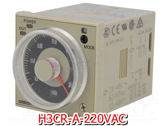 TIMER ไทม์เมอร์ OMRON H3CR-A 220VAC