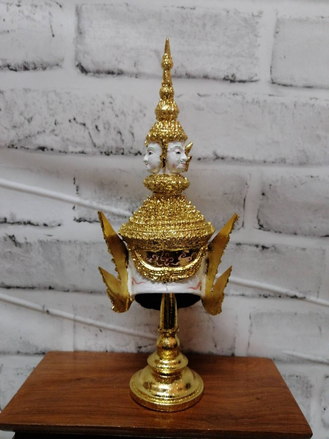 พระพรหม ขนาดกลาง 4 นิ้ว พร้อมฐานปิดทอง