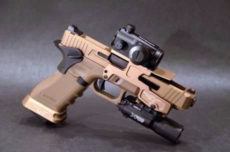 New.รางเสริม ALG Defense Glock Accessories 6-Second Optic Mount with Flared Magwell AFM For G17 / G18 สีดำ / สีทราย ราคาพิเศษ