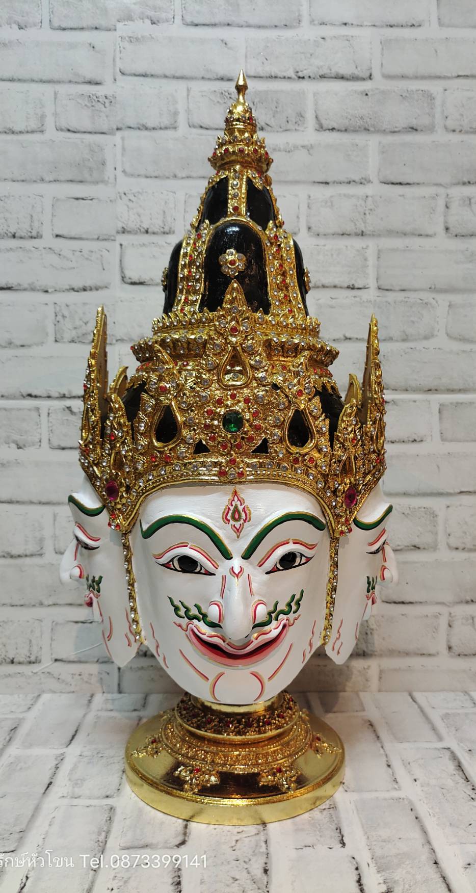 พระพรหม 4 หน้า ขนาดครอบจัมโบ้ (สีขาว)