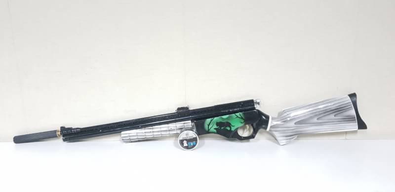 อัดลมSharpRiverหม้อลมโต .22cal. Slide Pump Air Rifle เบอร์2 ✔Made in Indo ✔แรง 600Fps. ✔Body Wood ไม้ ✔Slide Pump 3-5 ครั้ง ✔ป้อนกระสุนทีละนัดยิง ✔ลำกล้อง Barrel 67cm ✔มาพร้อมศูนย์หน้า-หลัง เหล็ก ✔หว