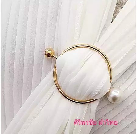 เสื้อทำงานชีฟองเกาหลีอัตพรีทแต่งผ้าพันคอพร้อมห่วงโลหะ เสื้อชีฟองอัดพรีตเกาหลีสวยพร้อมส่ง 3 สี