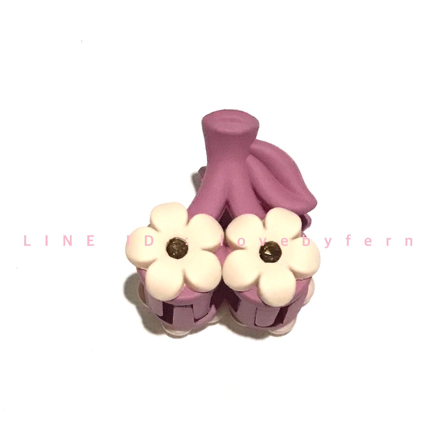 กิ๊บหนีบเล็กเกาหลี ดอกซากุระ-สีชมพู/ครีม ทรงเชอร์รี่ ขนาด 2.5 cm หนีบช่อผมเล็ก ยางพาราทนมาก สปริงดี แน่น ไม่กินผม #MadeinKorea #กิ๊บเกาหลี lovebyfern