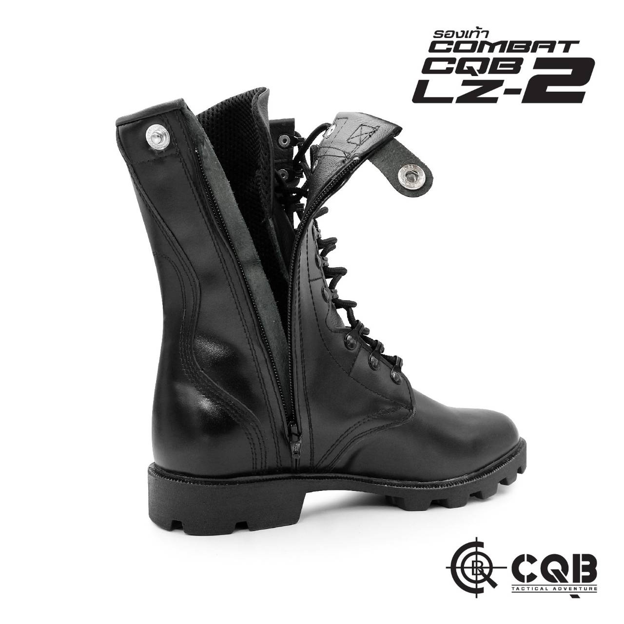 (clap) สินค้าใหม่ค่ะ 🥾...รองเท้า Combat CQB รุ่น LZ-2# (ซิปข้าง) รองเท้าคอมแบท หนังวัวแท้ ออกแบบมาเพื่อรองรับ ขนาดและรูปร่างเท้าของ คนไทย ทรงเรียวสูง แต่ไม่บีบรัดหน้าเท้า ⏩มีซิปข้าง เพื่อความสะดวก ในการสวมใส่ ⏩ตาไก่ปลดไว 9 รู ความสูงจากพื้น 10 นิ้