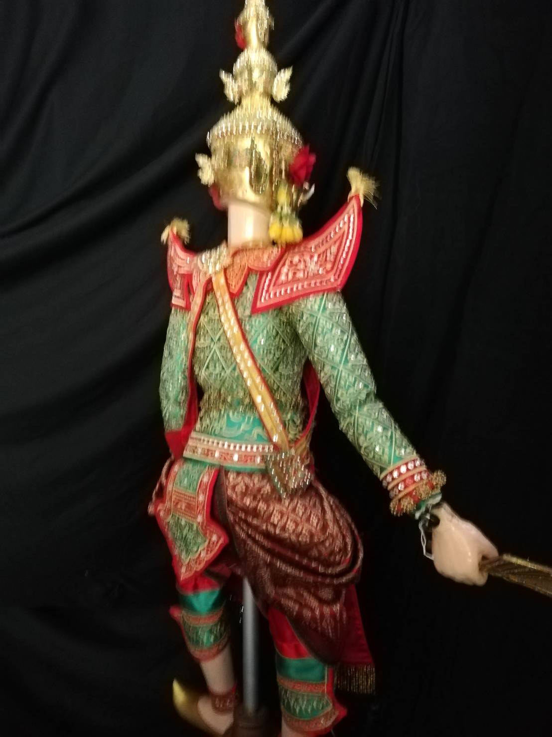 หุ่นละครเล็ก ทศกัณฐ์ สำหรับเชิดแสดง ใส่กลไกล ขนาด 100 ซม.