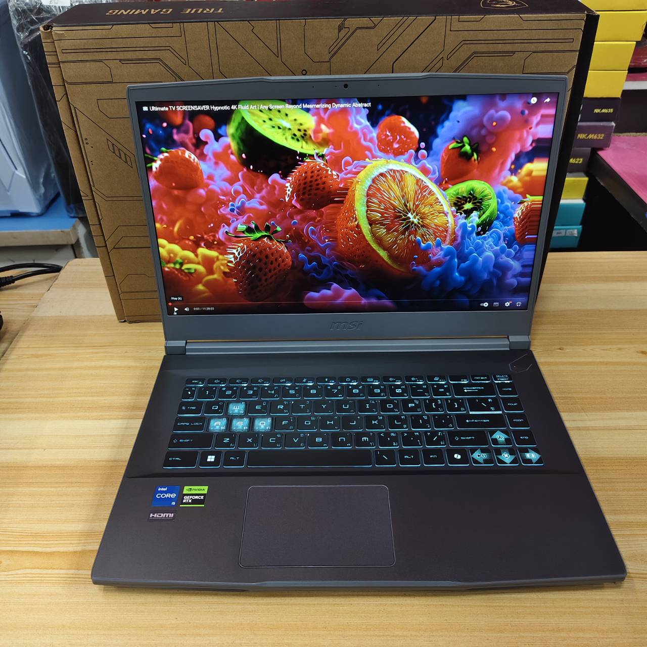 MSI THIN 15 B13UCX-1610TH สภาพเครื่อง 99% เครื่อง 3 เดือน ประกัน Synnex 26/6/2027