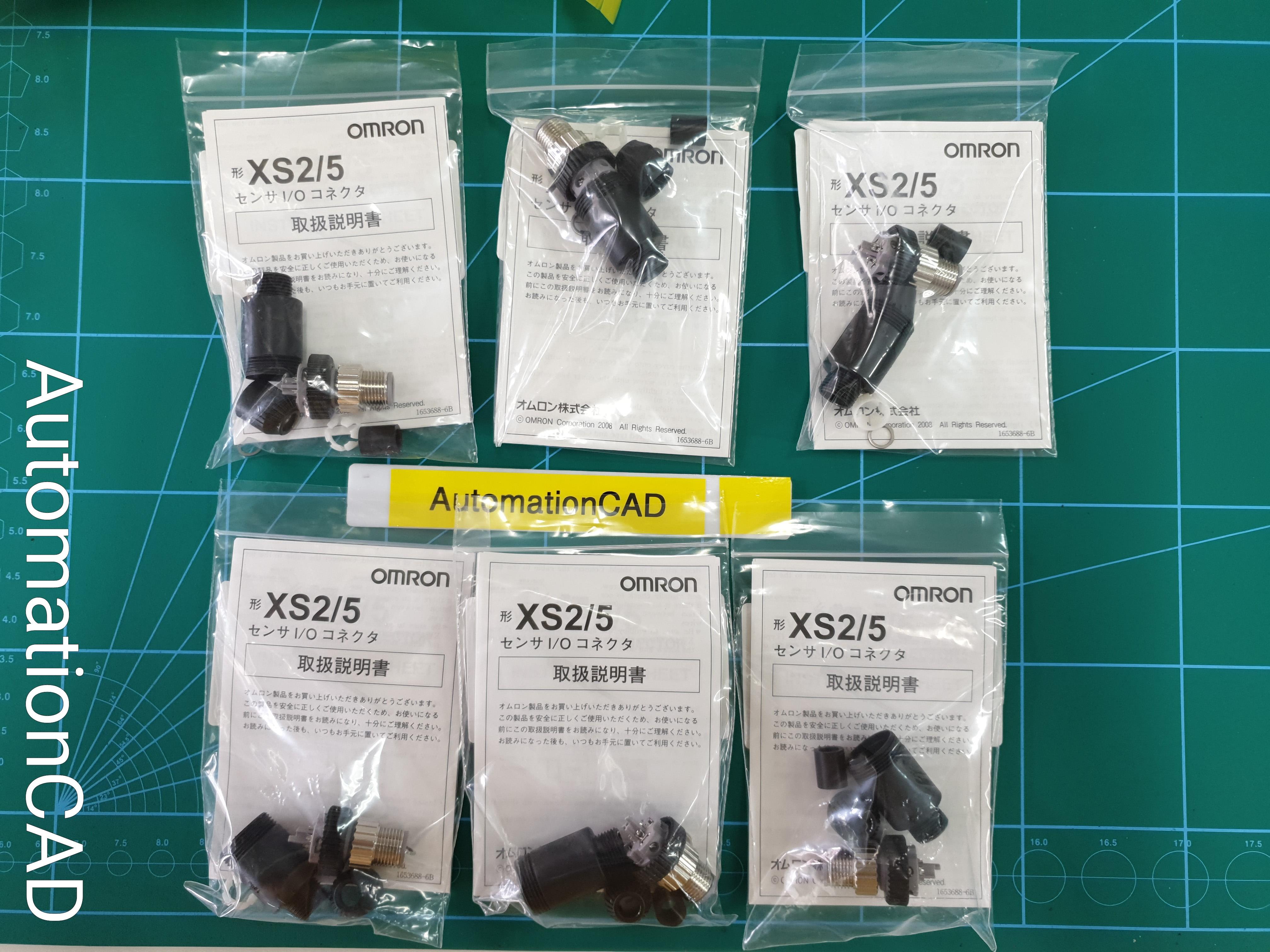 หัวคอนเนคเตอร์ M12 Connector OMRON แบบตรง ตัวผู้ 4 Pins XS2G-D4S1