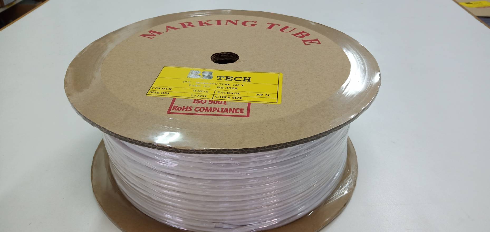 ท่อปลอกสายไฟ BS-TECH ขนาด 3.5 mm. ยาว 200m PVC TUBE