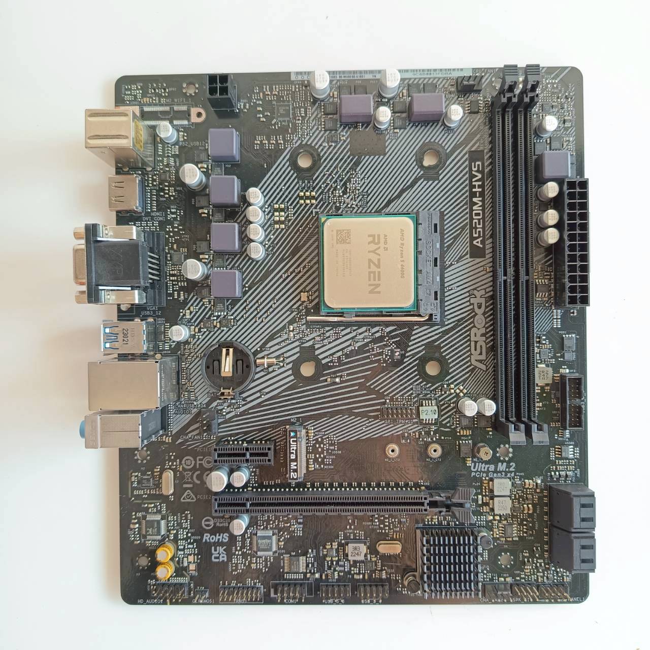 CPU + M/B CPU Ryzen 5 4600G M/B ASROCK A520M - HVS (AM4) ประกัน J.I.B. 13/08/2026