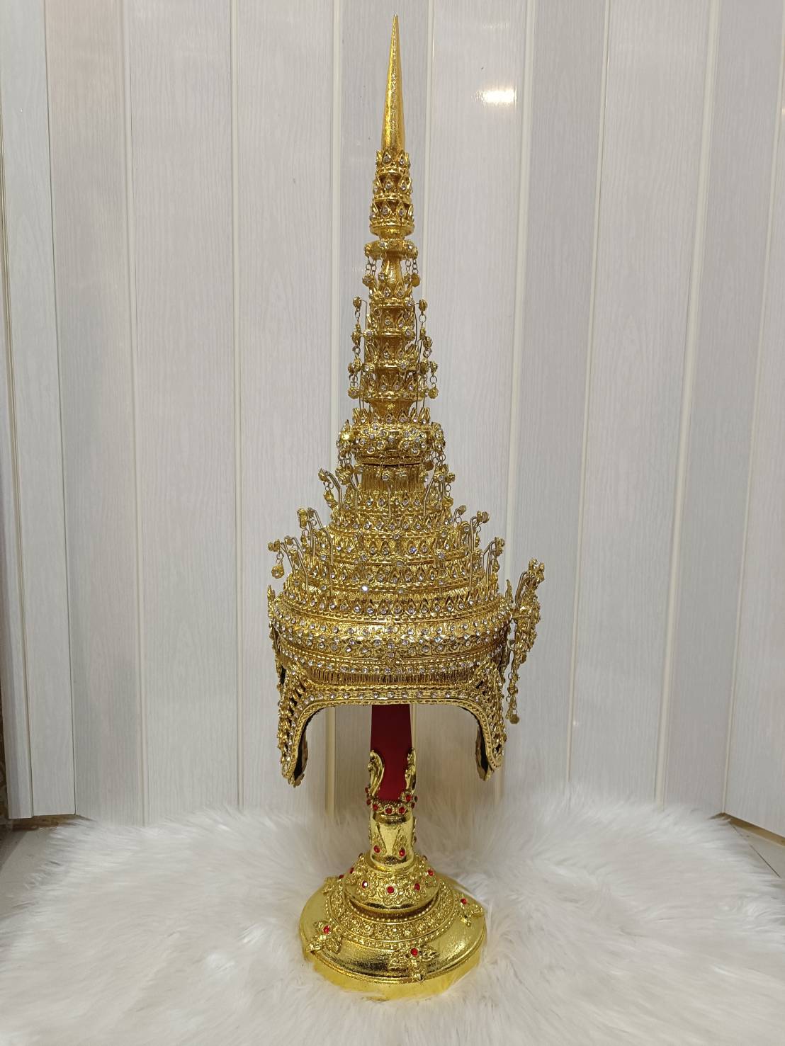 ชฎาพระ ขนาดสวมหัว ประดับเพชร (รุ่นพรีเมี่ยม)