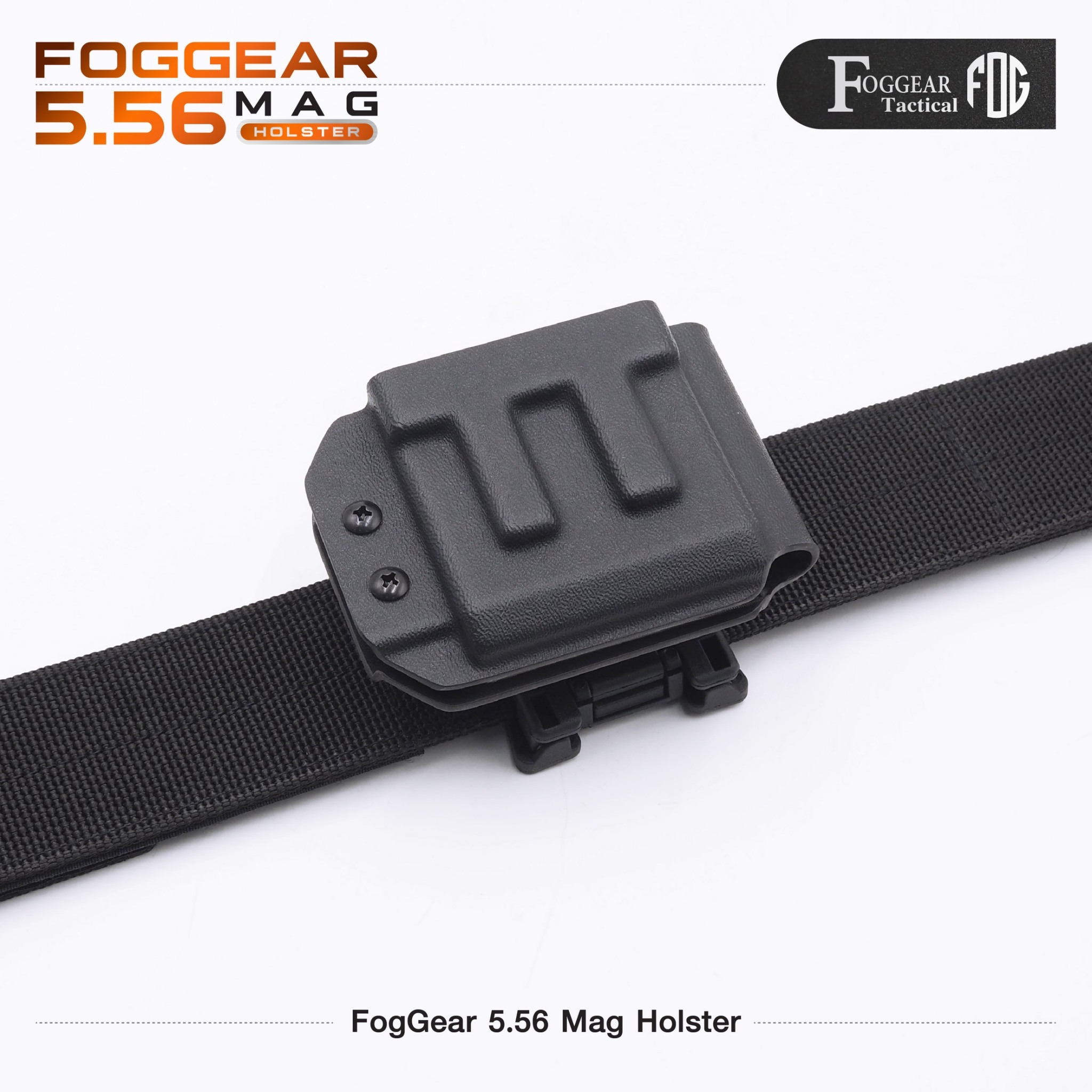 New.FogGear 5.56 Mag Holster ⭕ซองผลิตจาก Kydex เกรดคุณภาพ ⭕ช่องสำหรับใส่แม็ก 5.56 * 1 ⭕มีขากระเดื่องสำหรับปรับความกระชับ ⭕ขากระเดื่องถอดได้ ใส่ลูกยางแทนที่ได้ ⭕ตัวล็อค Teklok ปรับระดับเข็มขัดได้สูงสุด 2.4" ⭕ Teklok สามารถปรับองศาในการใช้งานได้