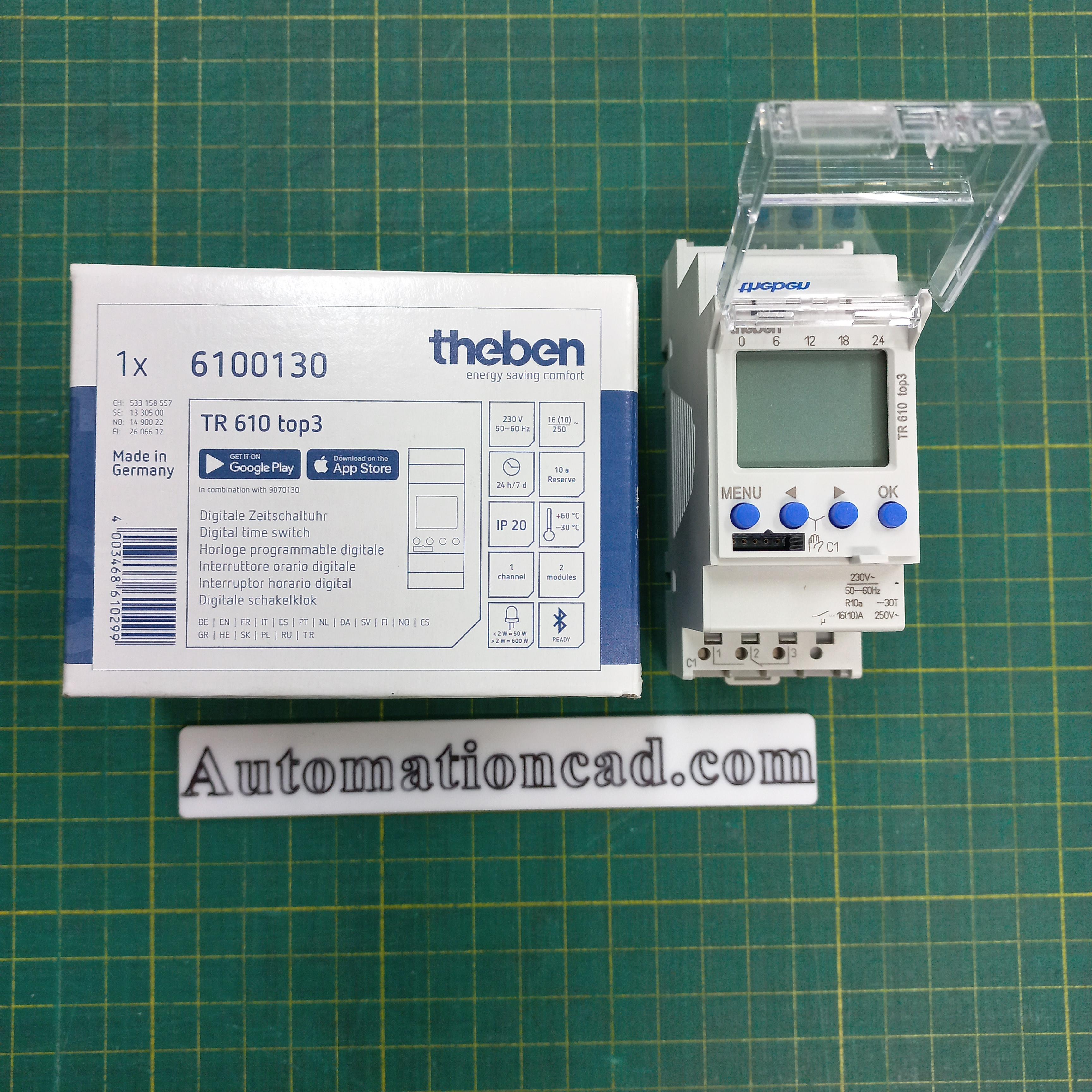 TIMER THEBEN ไทม์เมอร์ รุ่น TR610 top 3 มีแบตเตอรี่สำรองไฟ นาฬิกาตั้งเวลา 24 ชั่วโมง