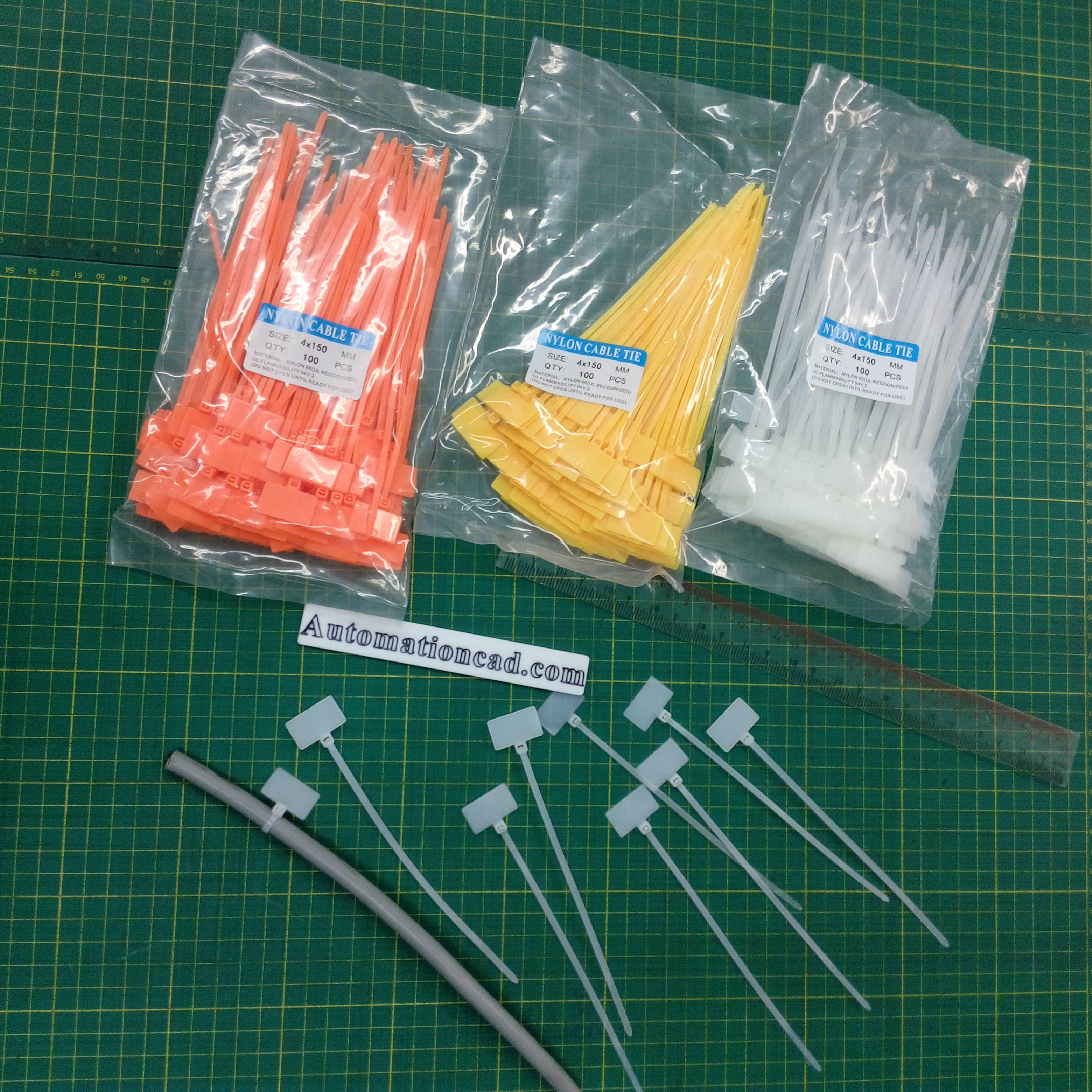 Cable Tag + Cable Tie ในตัว ป้ายสายไฟพร้อมเคเบิ้ลไทร์ 250 เส้น