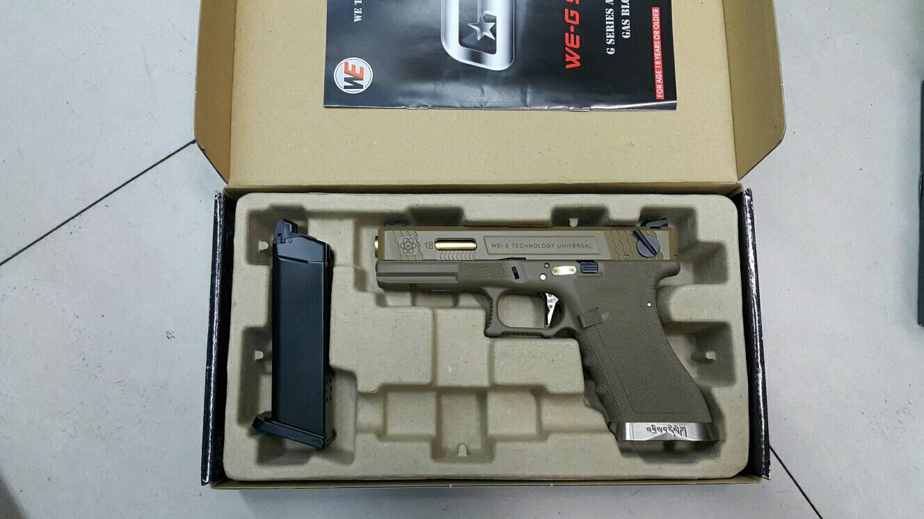 New.We Glock18c ออโต้ สีทราย แต่งมาพร้อม ราคาพิเศษ