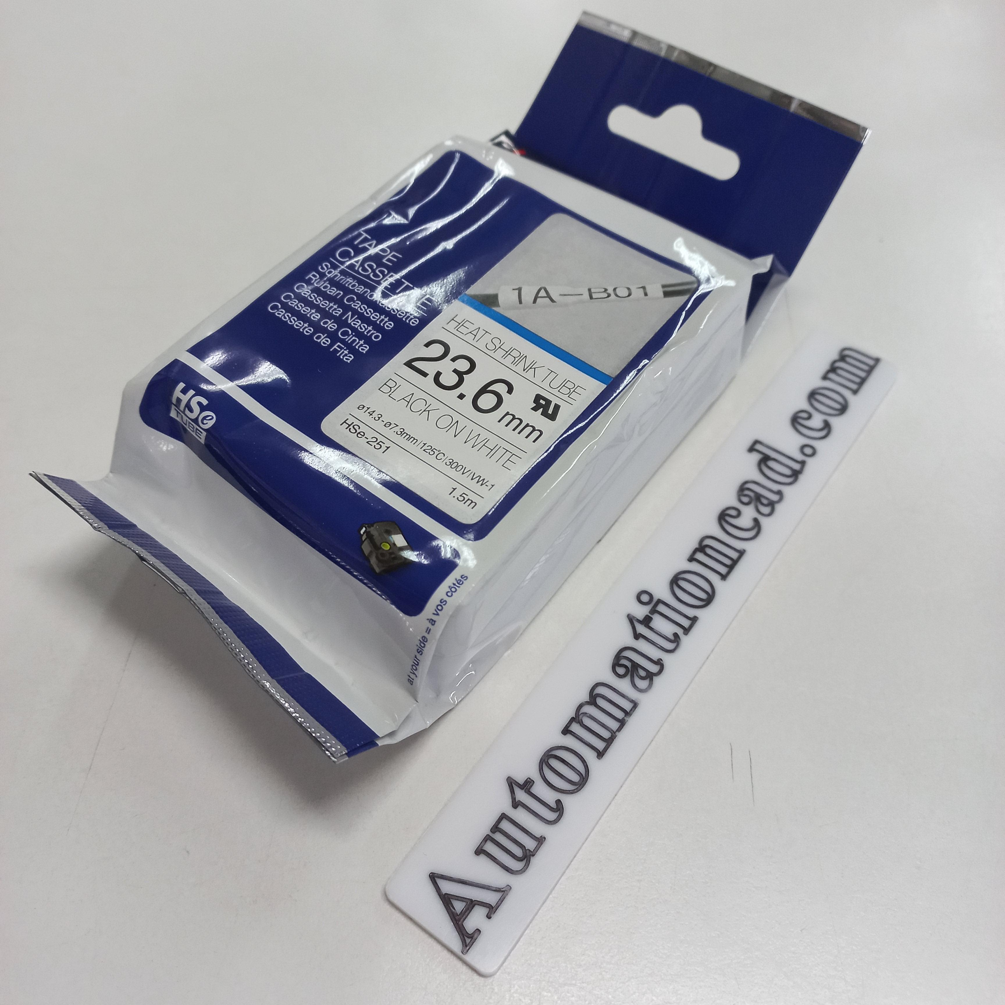 ท่อหดพิมพ์อักษร BROTHER อักษรดำพื้นขาว 23.6 mm for Brother Printer - สำหรับสาย Φ7.3-14.3 mm