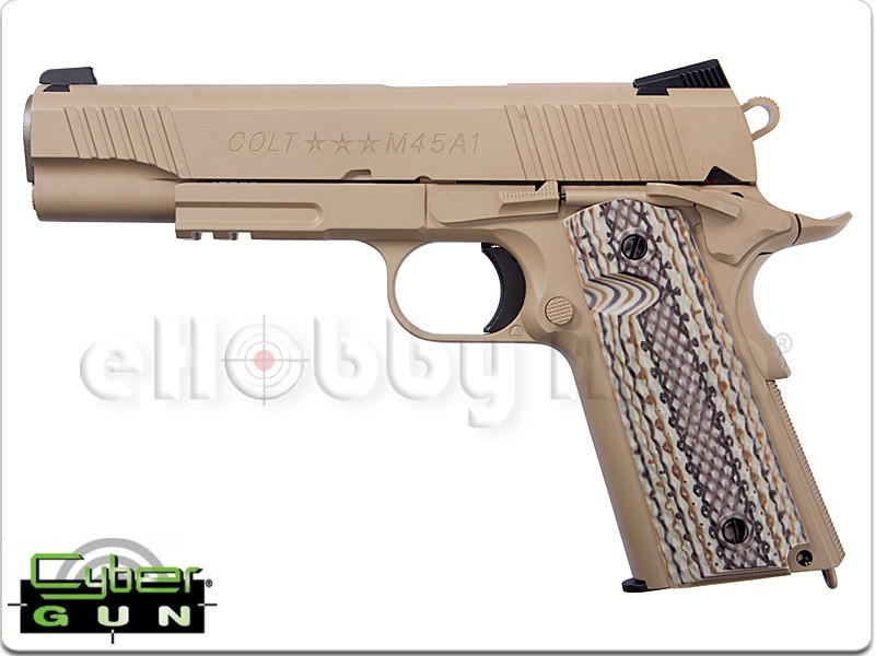 New.CYBERGUN COLT M45A1 Rail CO2 GBB Pistol (Desert Tan) ราคาพิเศษ