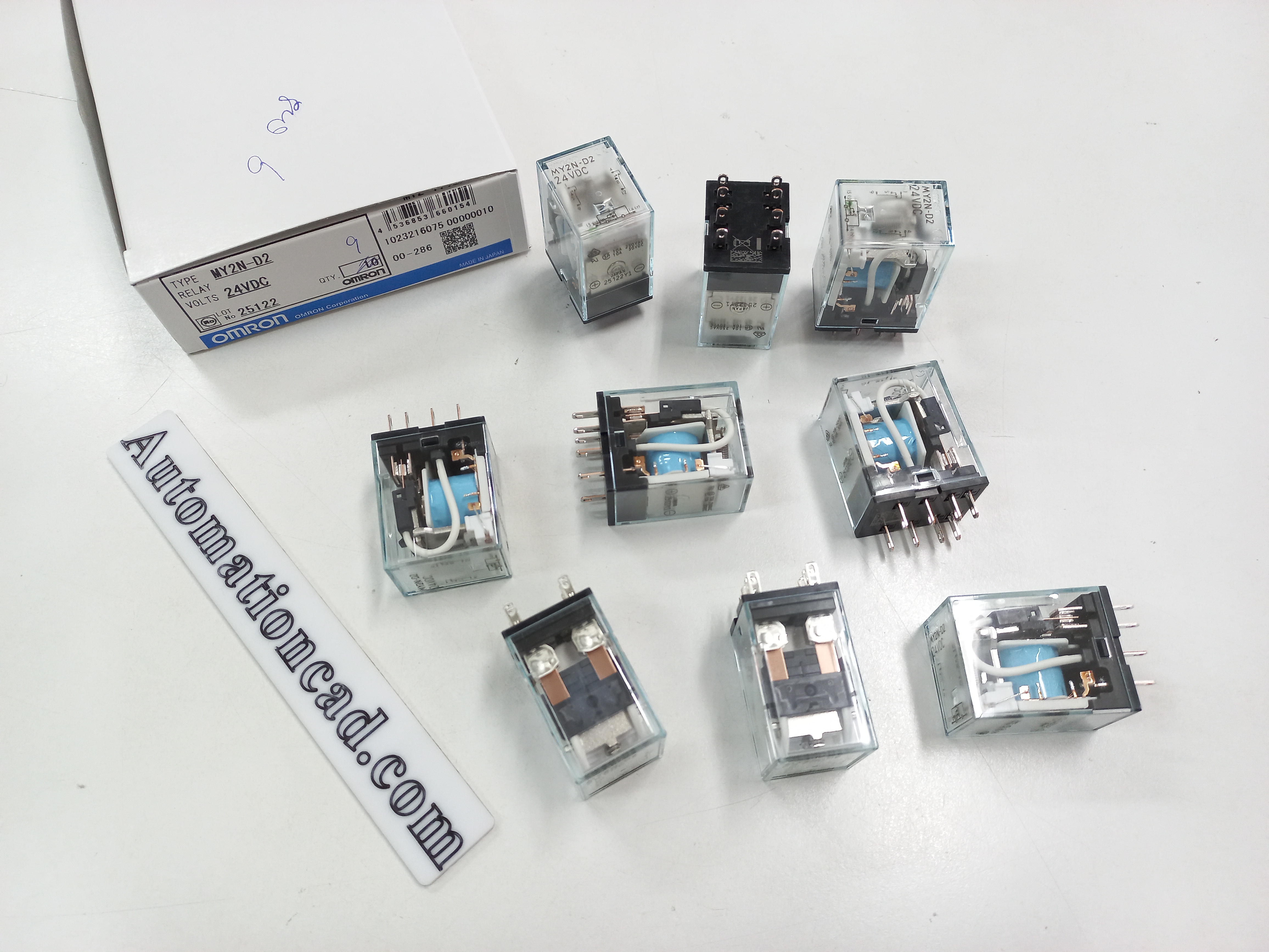 RELAY OMRON มีไฟ LED รุ่น MY2N-D2 24VDC 2คอนแทค