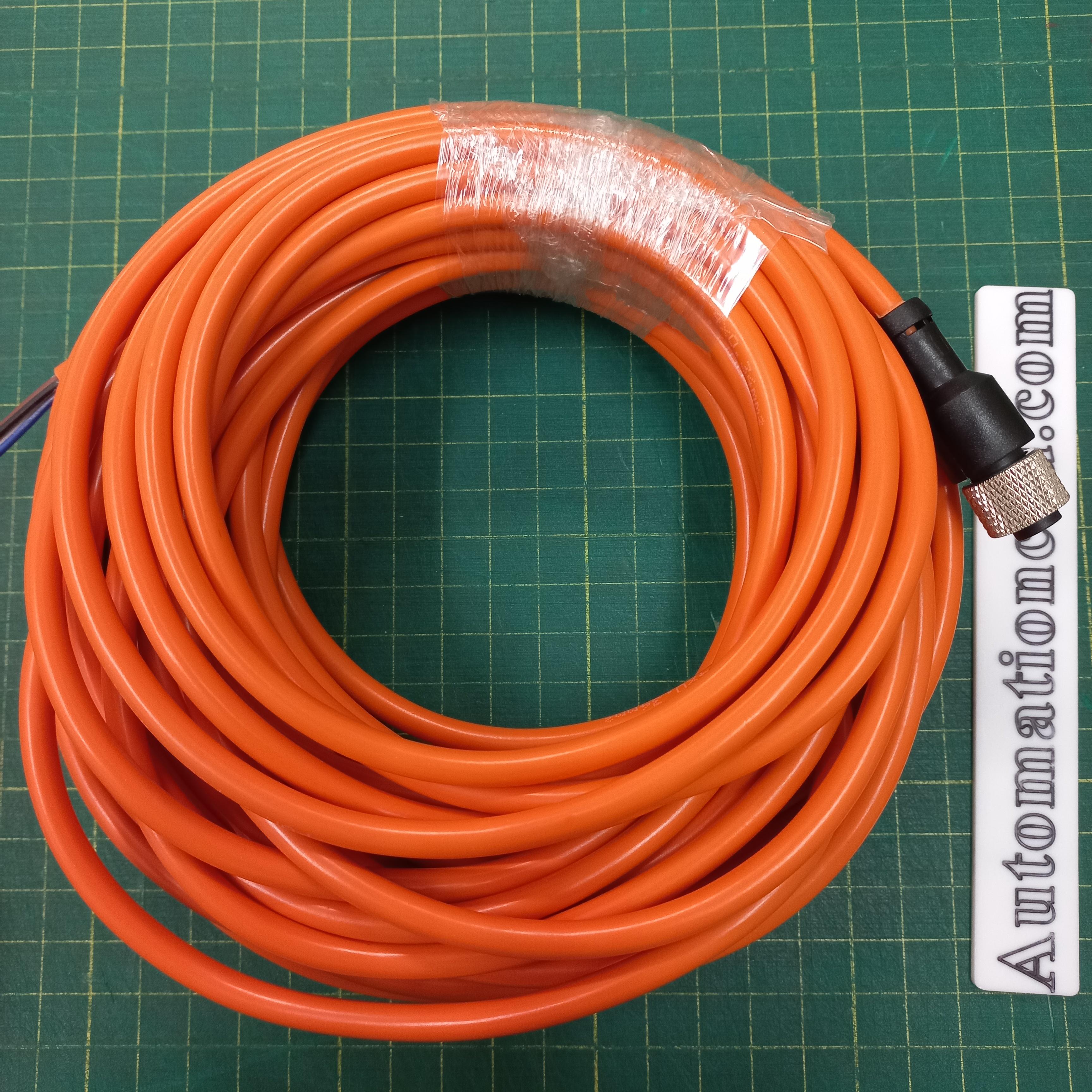 สายพร้อม CONNECTOR (PUR) แบบตรง เกลียว M12 ตัวเมีย แบบ 4 ขา ยาว 15m.