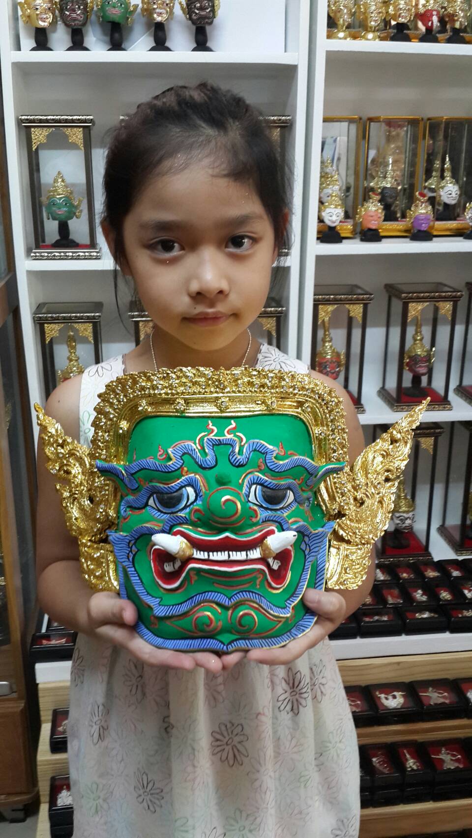 หัวโขนยักษ์ (สีเขียว) สำหรับแขวนผนัง