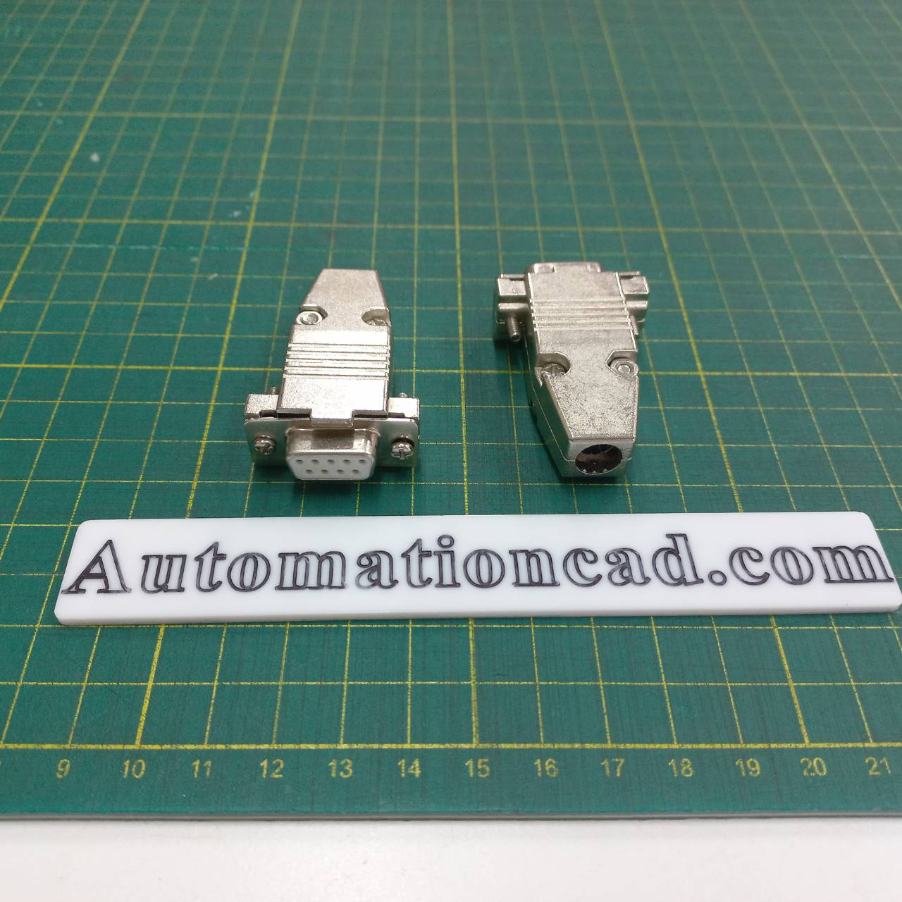 คอนเนคเตอร์ DB9 ตัวเมีย หัวคอนเนคเตอร์ ฝาเหล็ก 9 Pins Connector