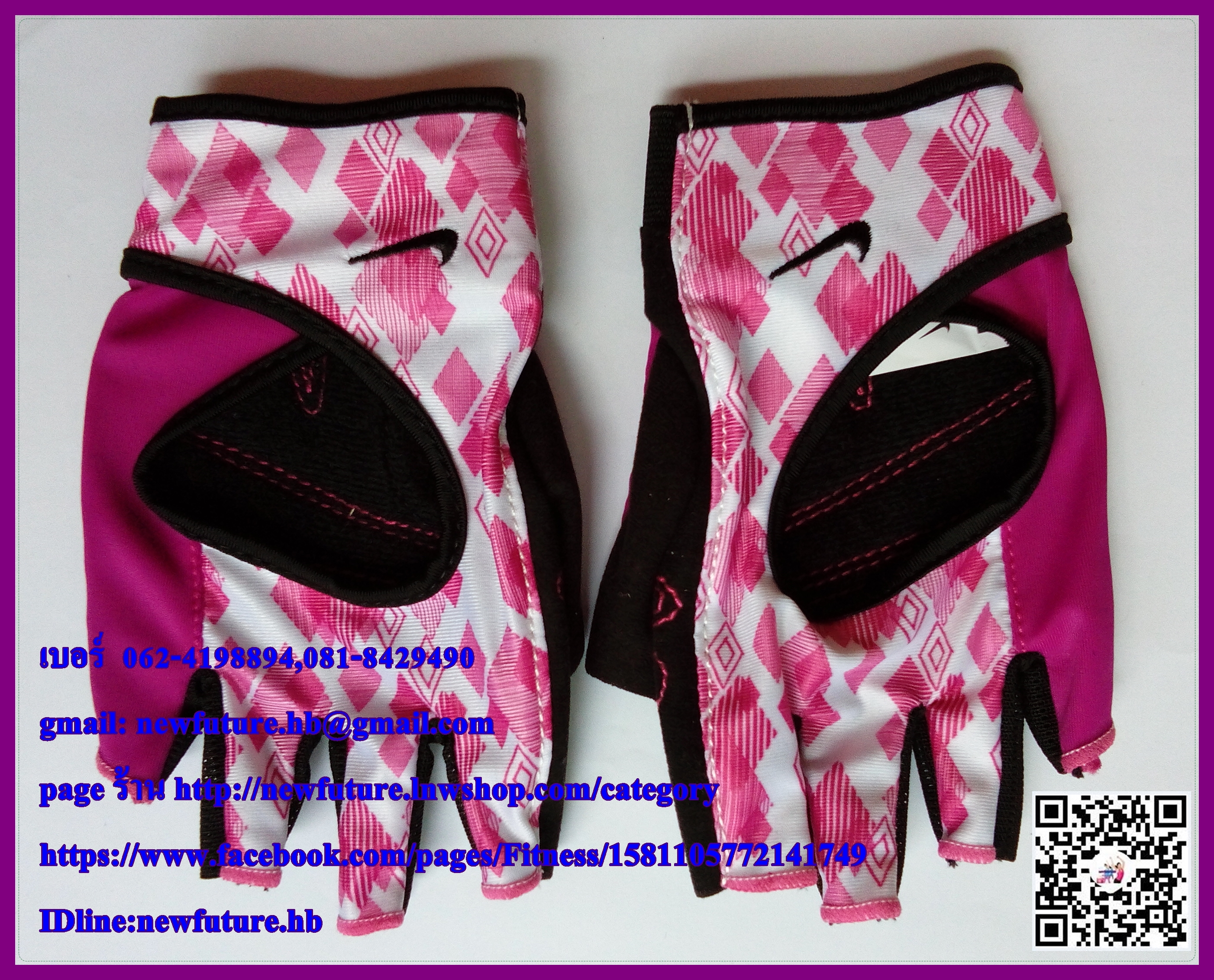 G-087ถุงมือฟิตเนส ถุงมือกีฬา ถุงมืออยกเวท ถุงมือจักรยาน ถุงมือฟิตเนส ถุงมือNIKE Lifting Glove fitness สำหรับคุณผู้หญิง