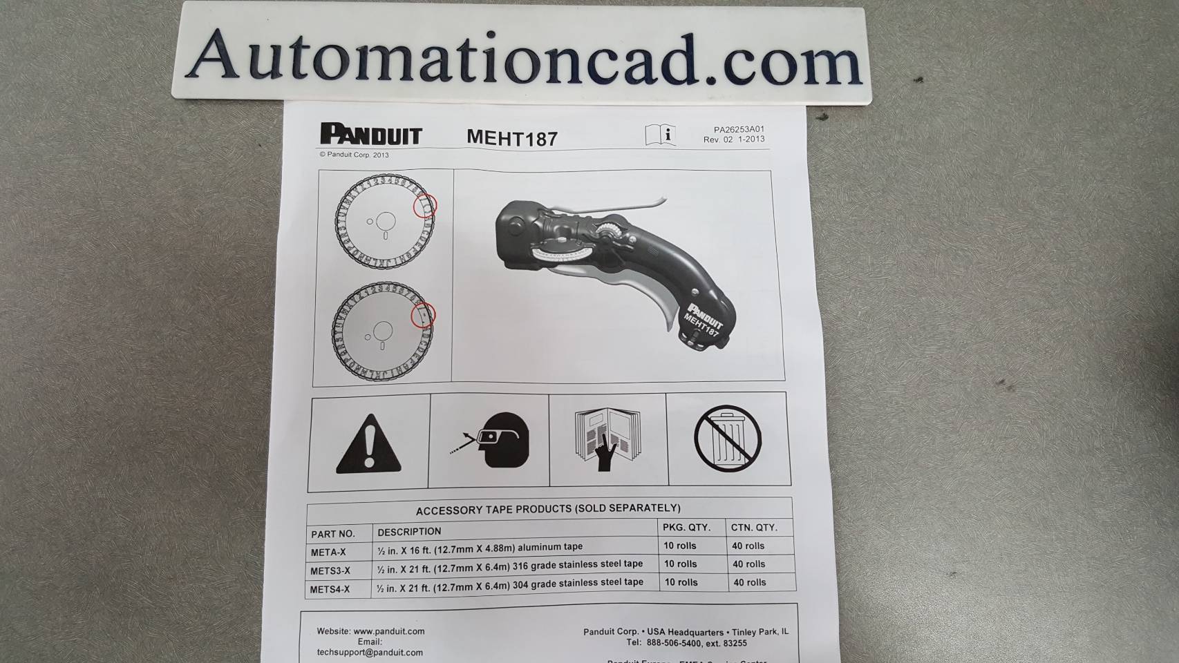 METAL TAPE EMBOSSER PANDUIT