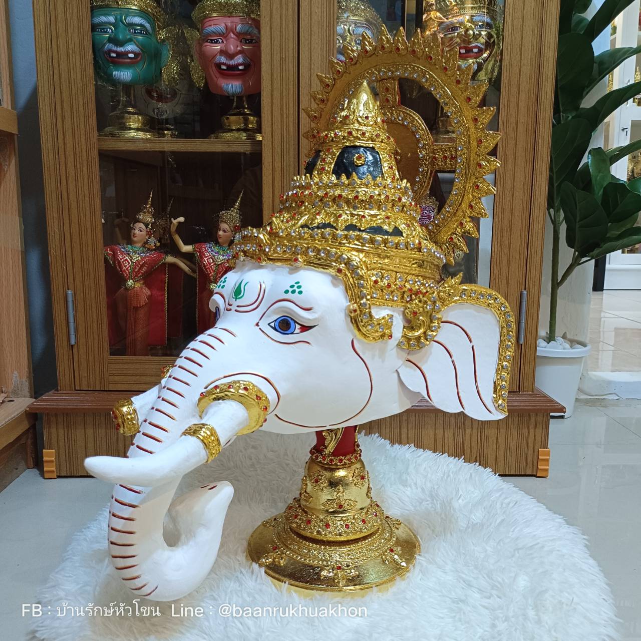 เศียรครู พระพิฆเนศ ขนาดครอบ