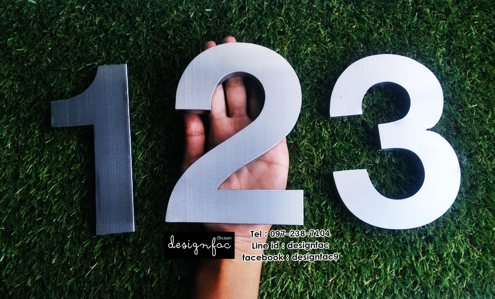ป้ายชั้นสแตนเลส ป้ายบอกชั้น ป้ายอาคาร ป้ายหน้าลิฟท์,Designfac