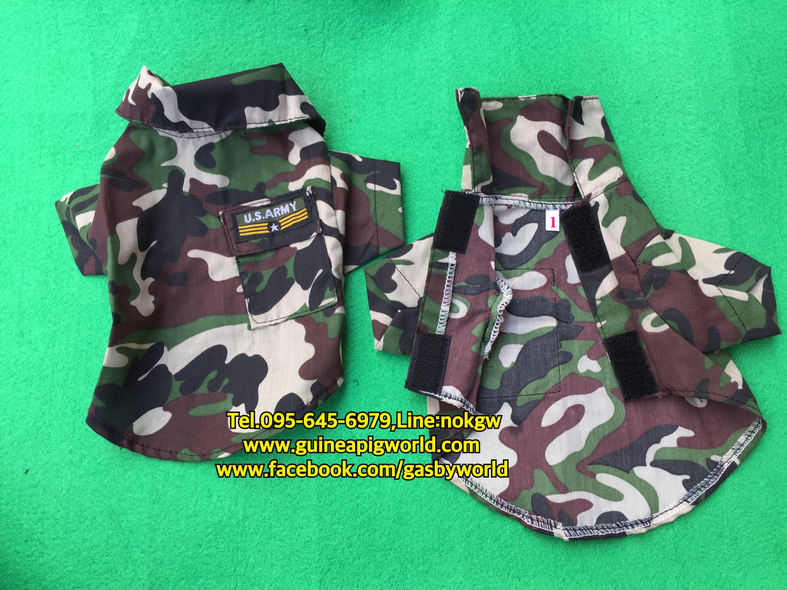 เชิ้ตแขนสั้นลายทหาร