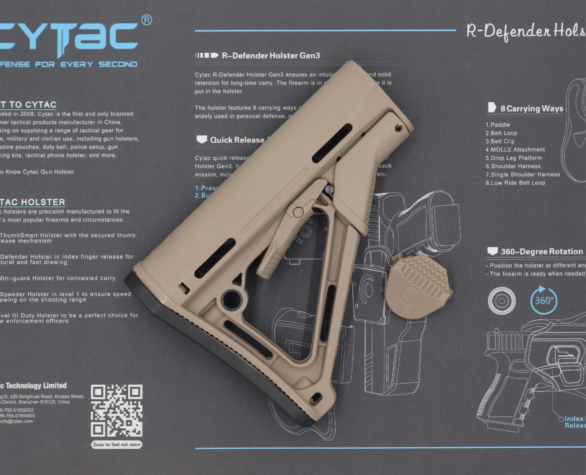 พานท้าย CTR แบบบาง -พานท้าย ตระกูล M4 ประกอบง่าย -มีปุ่ม ปรับสไลด์ เลื่อน ยืด - หด ได้ -มีระบบ Friction Lock ยึดติดแน่น ไม่หลวมคลอน -มีช่อง รูต่อกับหูกวินปลดไว QD ใช้งานง่าย -มียางรองท้ายกันลื่น และลดแรงกระแทก 2 สี ดำ ทราย