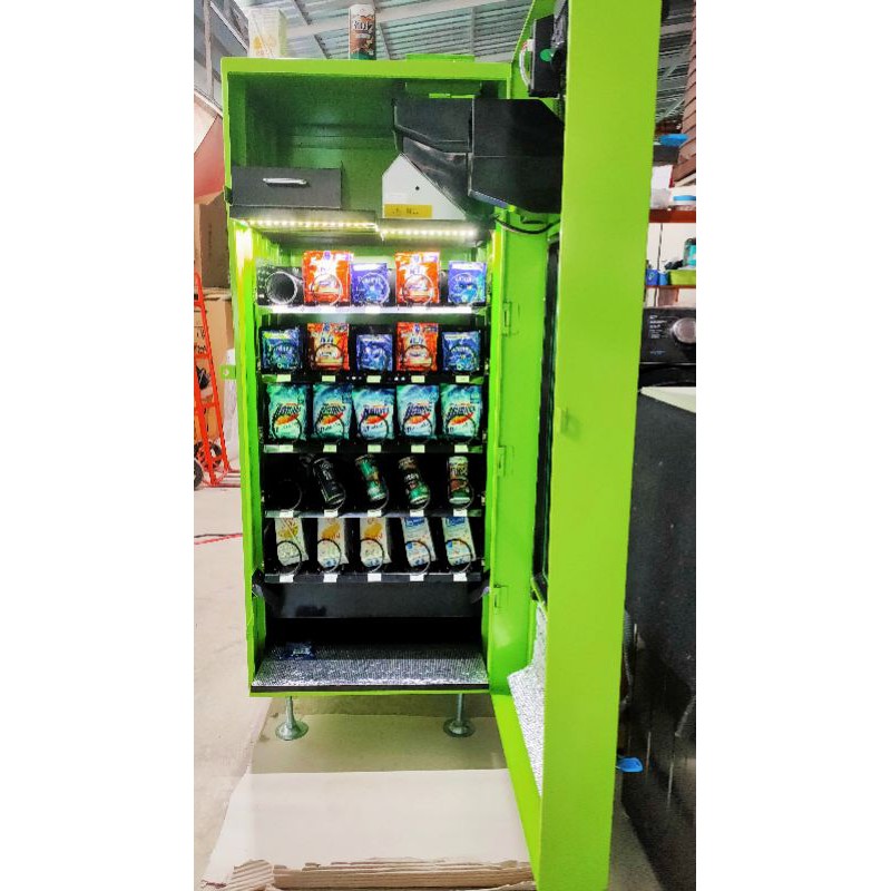 เครื่องจำหน่ายสินค้าอัตโนมัติ4ชั้น 20แถว ออฟไลน์ ⭐⭐⭐⭐⭐ ตั้งพื้นขนาดใหญ่ ทอนเงินด้วยเหรียญ5/10ได้
