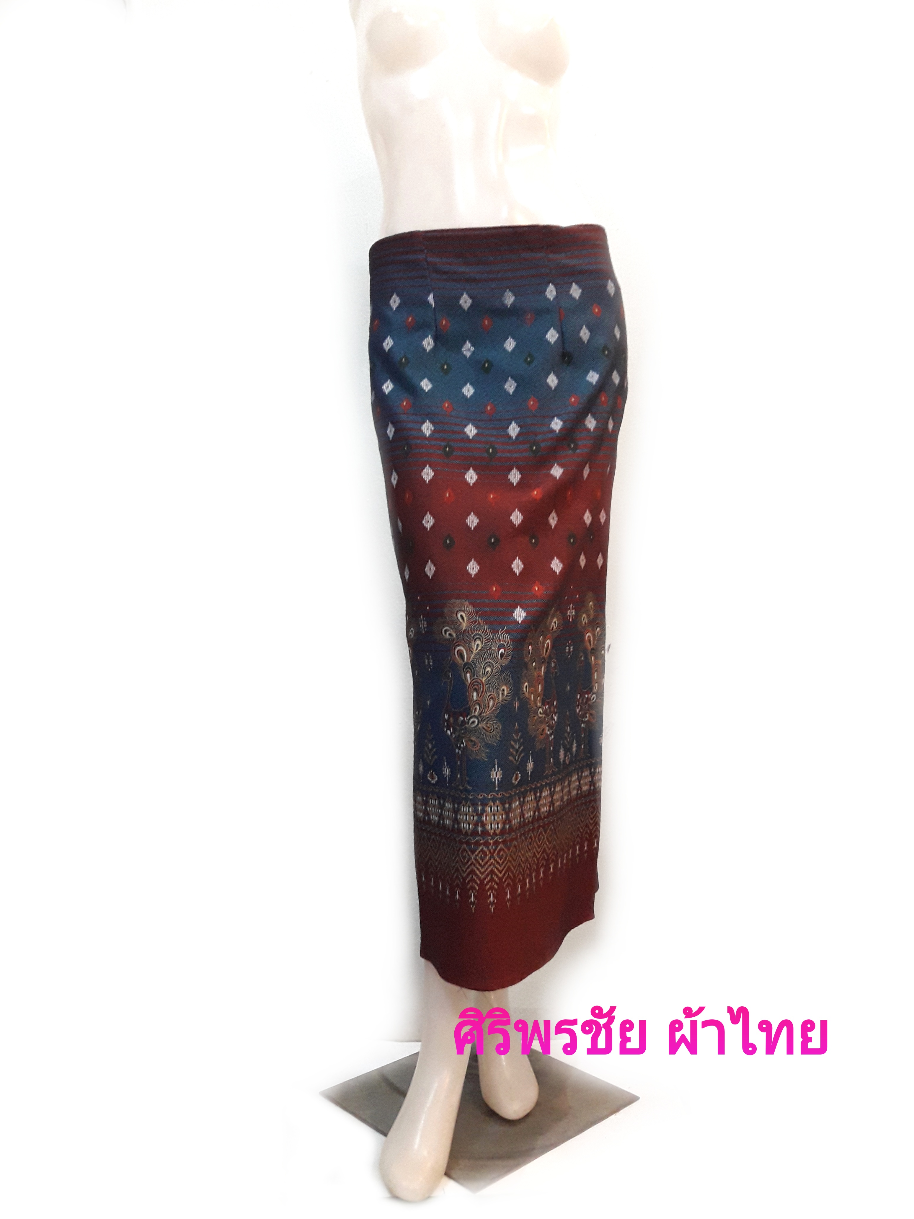 ผ้าถุงสำเร็จรูปแบบป้ายเลื่อนตะขอ(ผ้าลายลูกแก้ว) ผ้าถุงสำเร็จรูปมัดหมี่ ผ้าฝ้ายมัดหมี่ลายลูกแก้วในตัวตัดสำเร็จ พร้อมส่ง