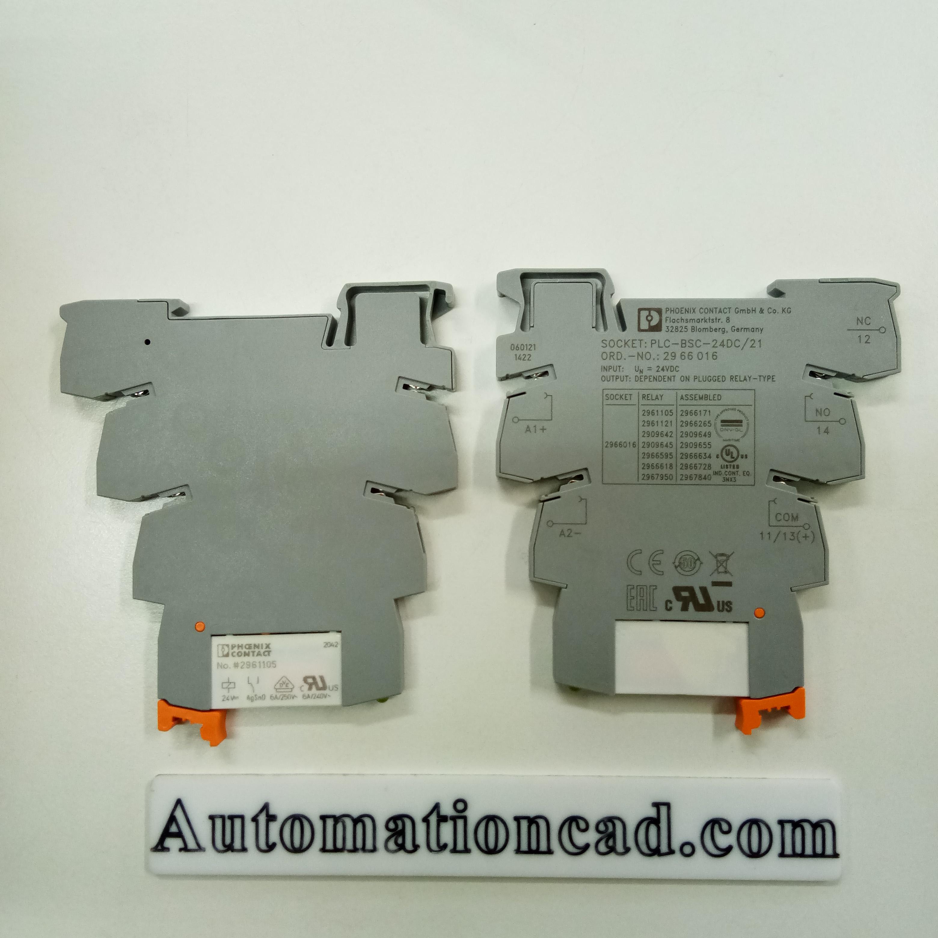 Relay Base PHOENIX CONTACT ซ็อกเก็ต PLC-BSC- 24DC/21 - 29 66 016