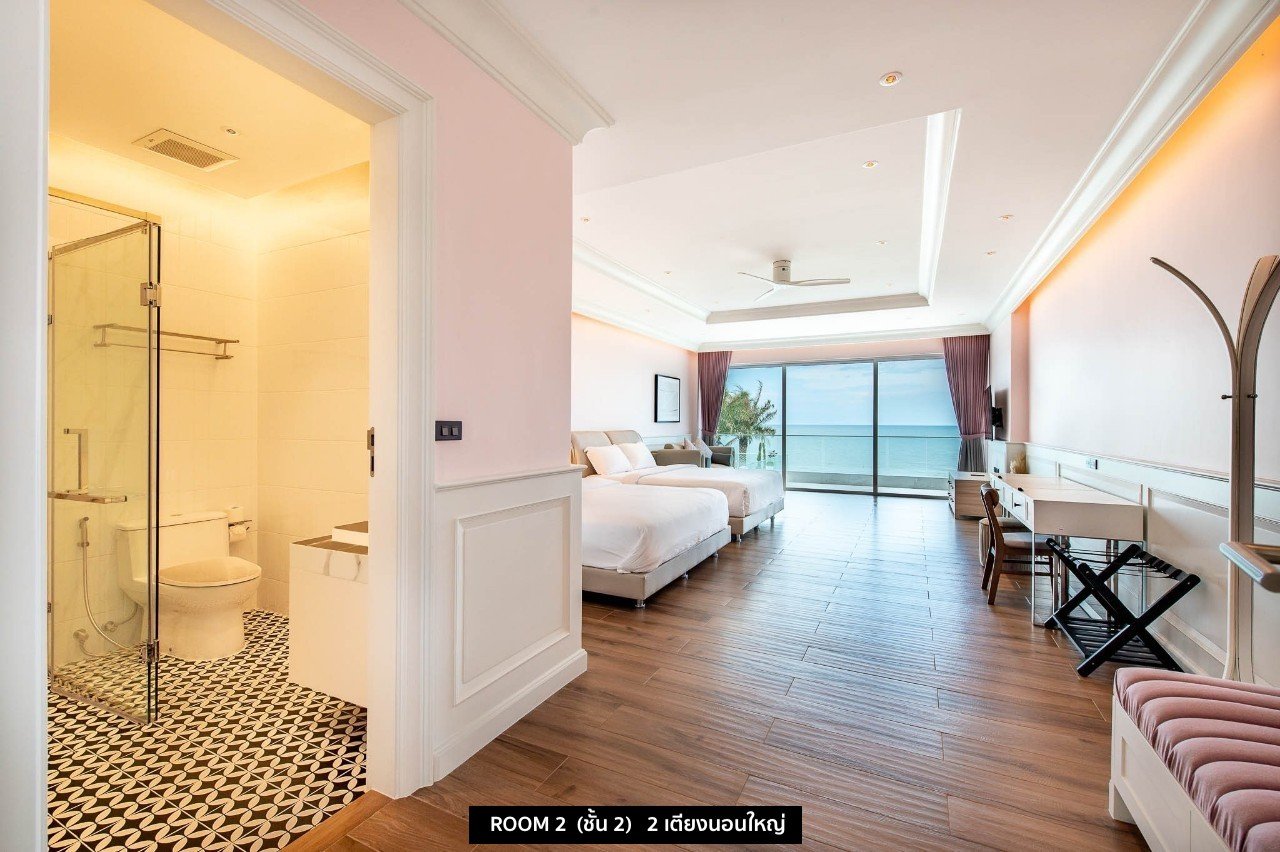 HR15030 บ้านพักติดทะเล The Vacation Beach Pool Villa Cha Am