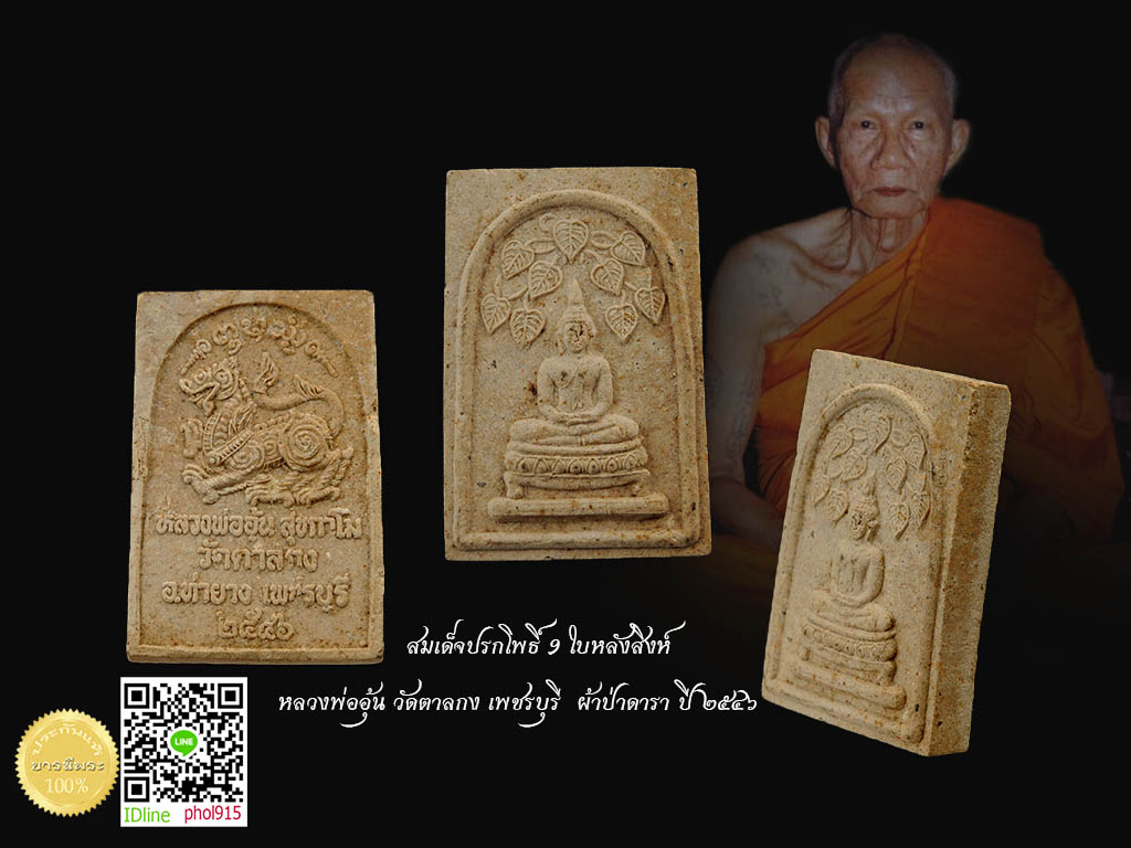 สมเด็จปรกโพธิ์ 9 ใบหลังราชสีห์ ผ้าป่าดารา ๒๕๔๖ มวลสารดี อธิฐานจิตเดี่ยว หลวงพ่ออุ้น วัดตาลกง เพชรบุรี