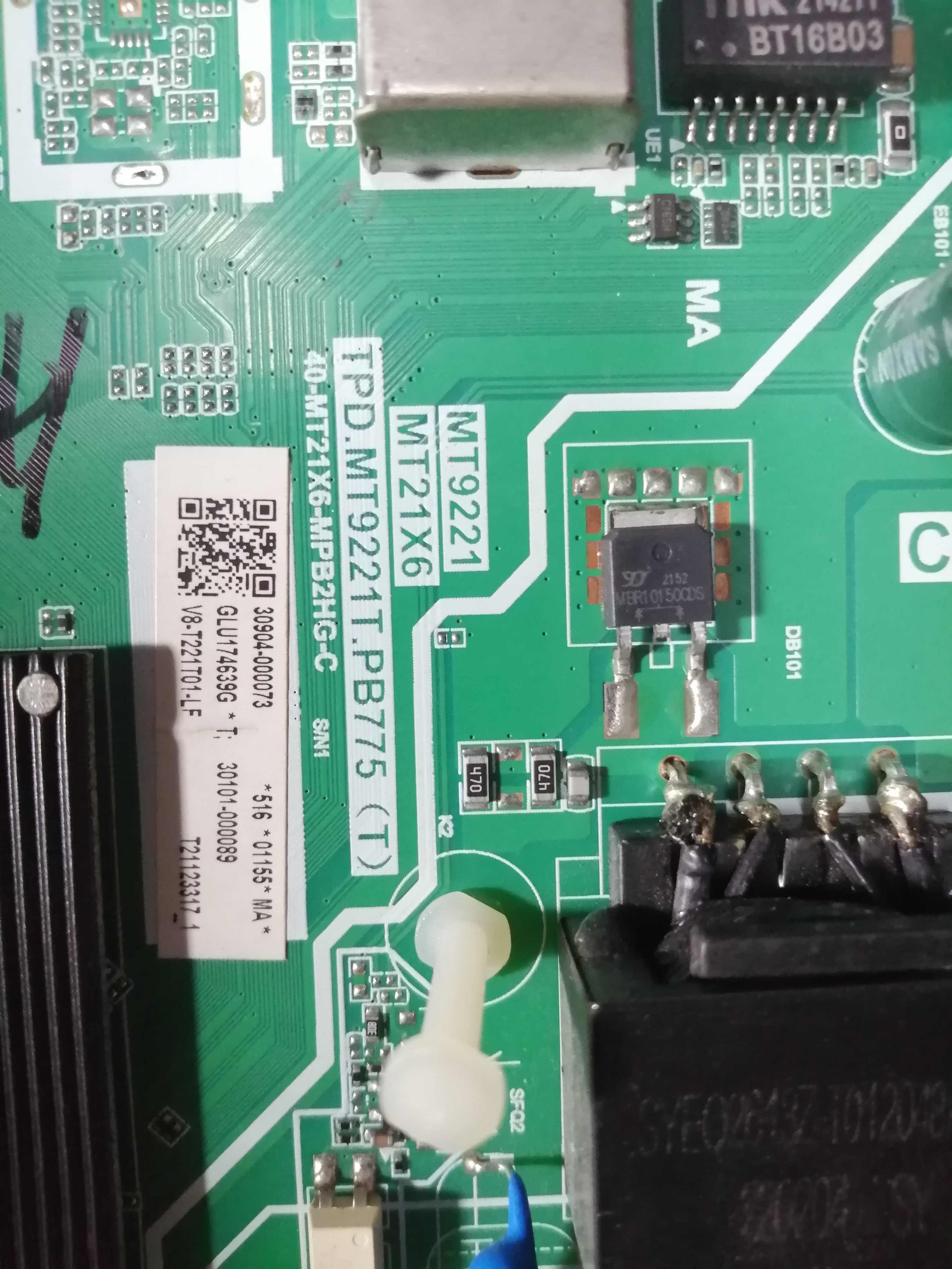 เมนบอร์ดtcl 32s65a. Tdp.mt9221t.pb775.(T)