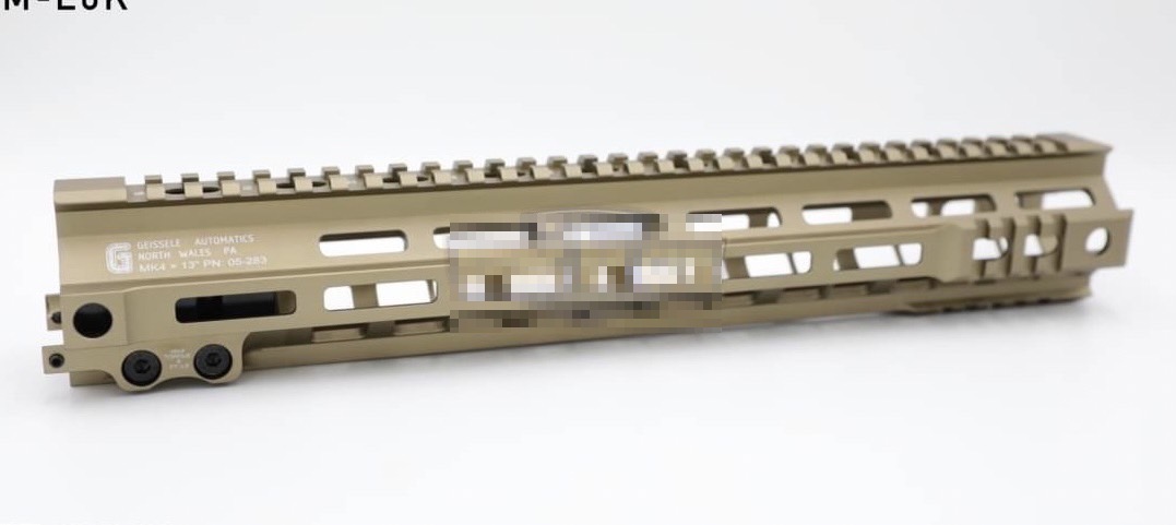 ชุดหน้า Geissele MK4 🚩ระบบรางM-Lok 🚩(ชุดหน้า MK4) สำหรับปืนตระกูล : M4/M16/AR15 เส้นผ่านศูนย์กลาง : 3.1 mm. มี2รุ่นให้เลือก ✅รุ่นความยาว 9.5” ✅รุ่นความยาว 13.5”