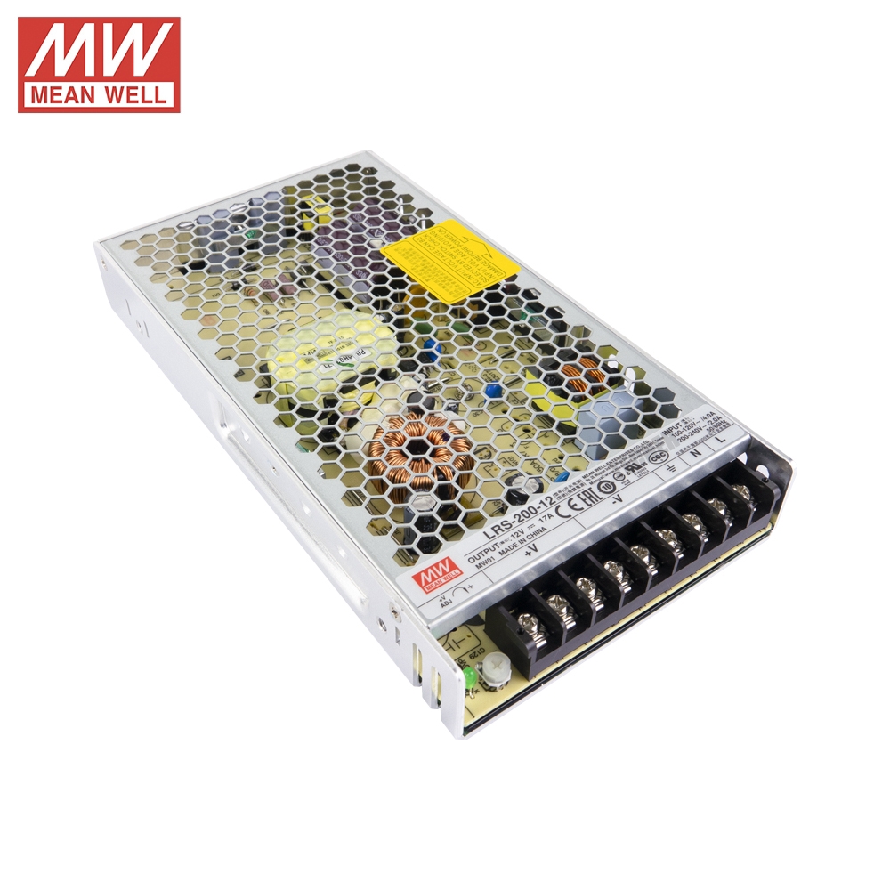 LRS-200-12 พาวเวอร์ซัพพลาย 12VDC 200W MEANWELL 17A