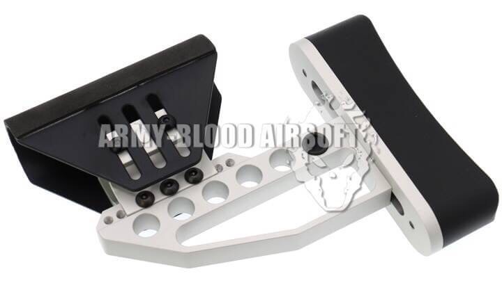 New.XLR TACTICAL BUTTSTOCK For M4 (Silver) ราคาพิเศษ