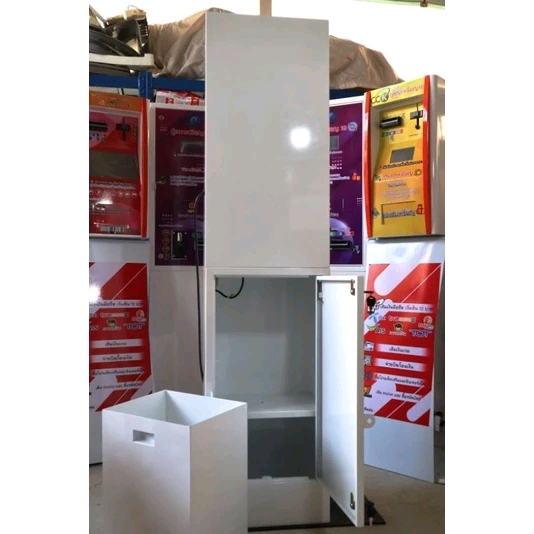 เครื่องแลกเหรียญ10 CCK รุ่นQRพลัส แบบตั้งพื้น(ออนไลน์ )⭐⭐⭐⭐⭐ เพิ่มคุณสมบัติใช้มือถือสแกนจ่ายQRแลกได้